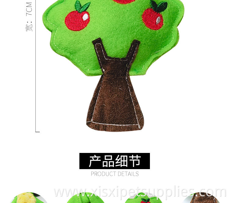 wholesale Stuffed apple tree and corn with catnip and crinkle paper Pet Cat Toys Plush Teaser